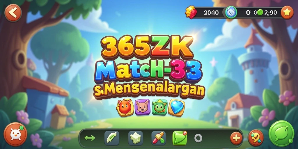 Screenshot gameplay 365ZK menampilkan momen mencocokkan elemen.