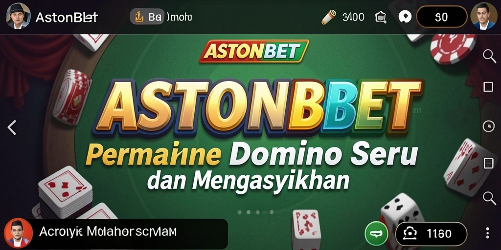 Screenshot <strong>ASTONBET</strong> menunjukkan gameplay domino yang seru dan menegangkan.