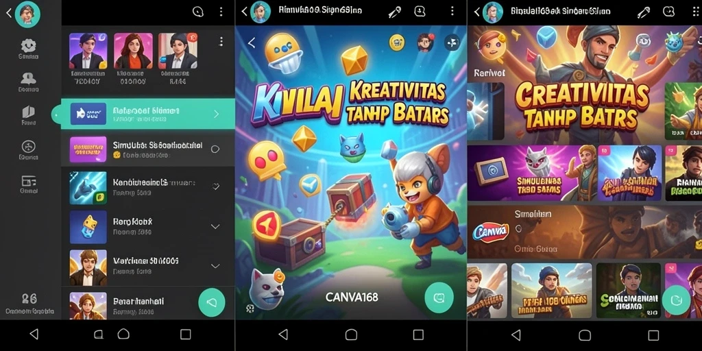 Tampilan screenshot utama CANVA168 yang menggambarkan antarmuka desain yang intuitif.