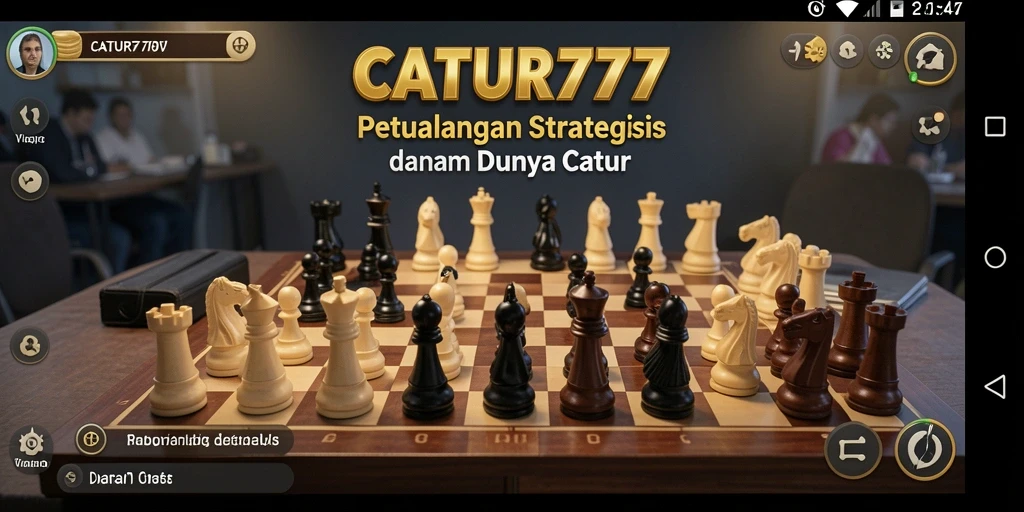 Tampilan gameplay menarik di board catur dengan strategi mendalam.
