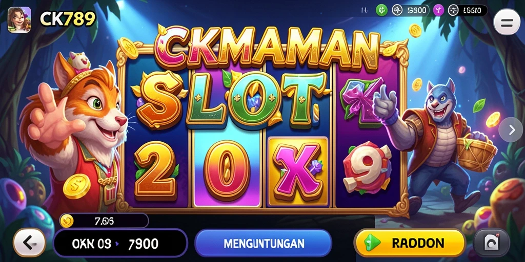 Tampilan gameplay CK789 yang penuh warna dan penuh aksi.