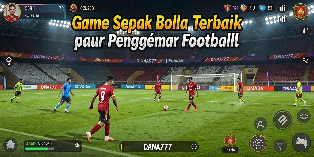 Gambar menunjukkan aksi mendebarkan dari permainan sepak bola DANA777.