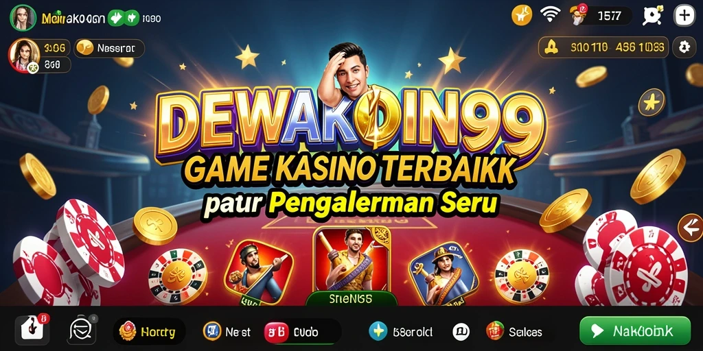 Screenshot utama DEWAKOIN99 menunjukkan suasana kasino yang mengesankan.