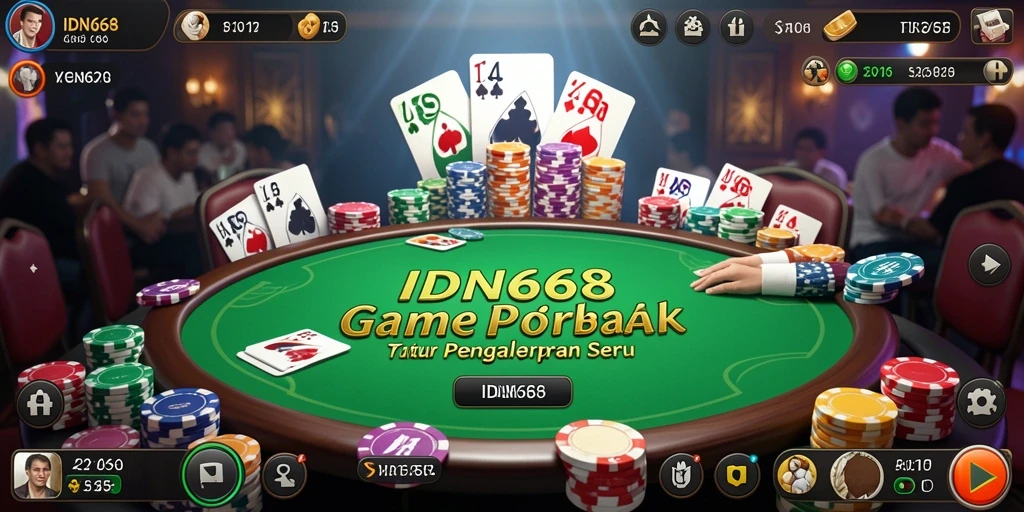 Tampilan gameplay IDN668 yang menarik dan penuh aksi poker.