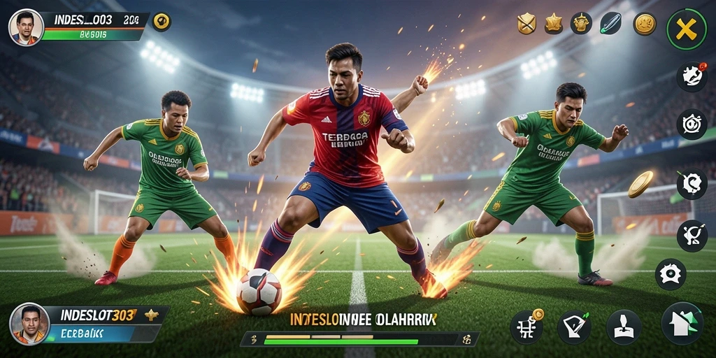 Tampilan gameplay INDESLOT303 dengan aksi olahraga yang seru.