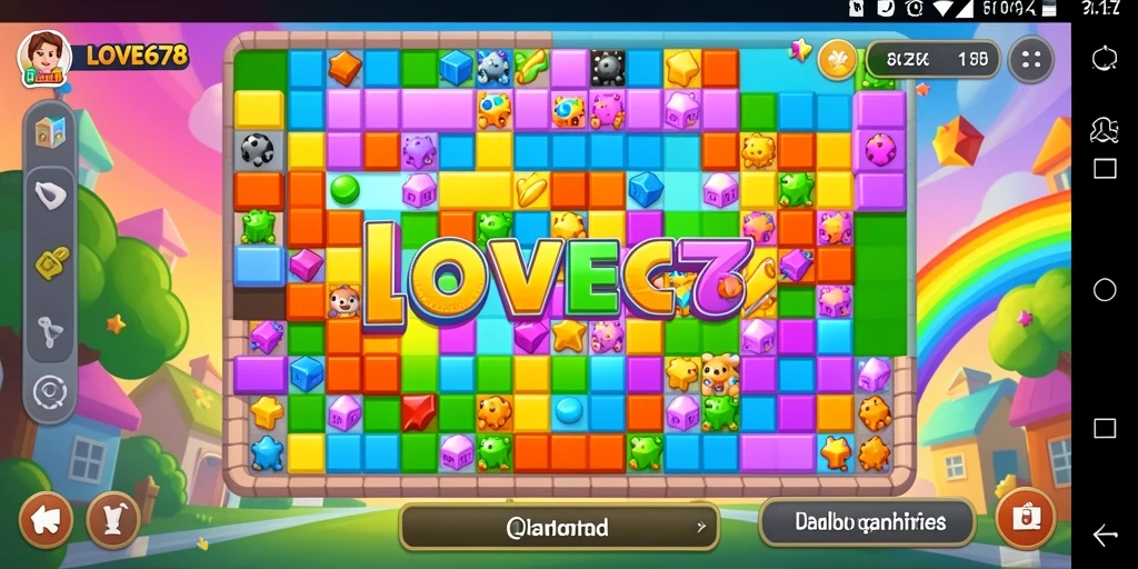 Tangkapan layar LOVE678 menampilkan gameplay yang menarik dengan banyak teka-teki warna-warni.
