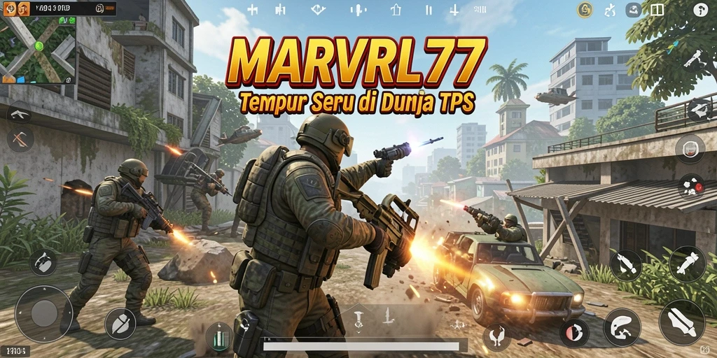 Tangkapan layar dari gameplay mendebarkan MARVRL77 di arena TPS.