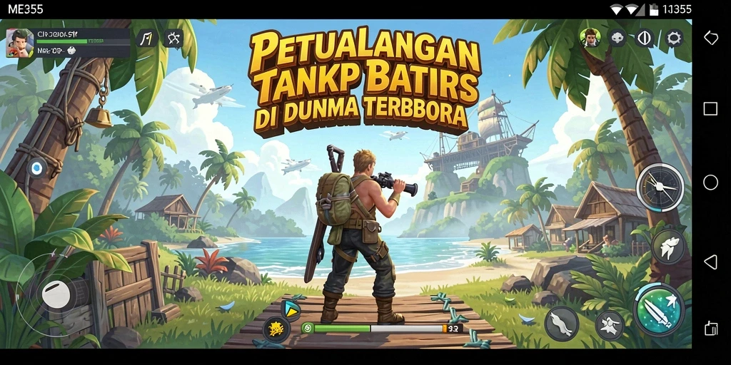 Screenshot ME355 menampilkan eksplorasi dunia terbuka yang menakjubkan.