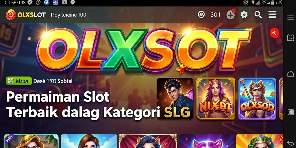 Tampilan menawan dari gameplay OLXSLOT dengan mesin slot yang beragam.