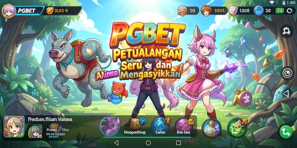 Screenshot PGBET menampilkan pertarungan seru antar karakter anime.