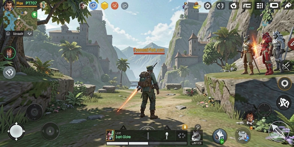 Screenshot gameplay PT707 menunjukkan petualangan terbuka yang mengesankan.