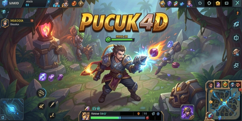 Screenshot gameplay PUCUK4D menunjukkan pertempuran epik yang seru.