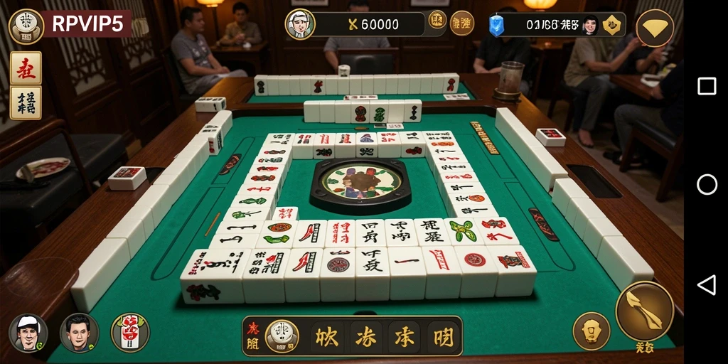 Tangkapan layar gameplay menarik dari RPVIP5 yang menunjukkan suasana Mahjong.