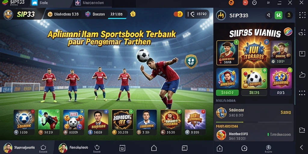 Tangkapan layar SIP33 yang menunjukkan gameplay taruhan olahraga secara langsung.