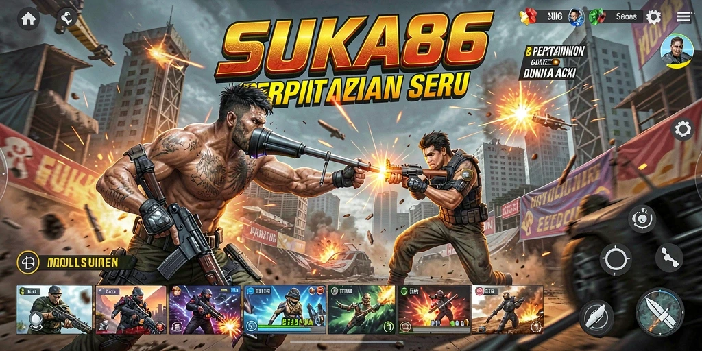 Screenshot gameplay SUKA86 menampilkan aksi seru dan karakter yang dinamis.
