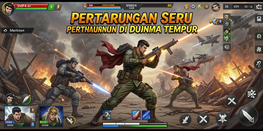 Tangkapan layar gameplay dari pertarungan seru di SVIP4.