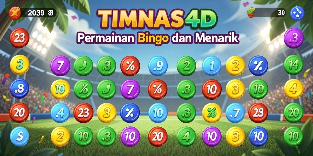 Tampilan gameplay seru di TIMNAS4D dengan fitur Bingo yang menarik.