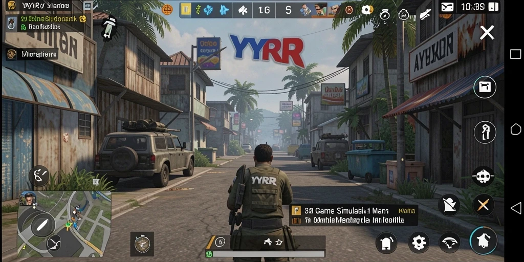 Tampilan gameplay <strong>YYRR</strong> yang menampilkan dunia simulasi yang kaya dan interaktif.