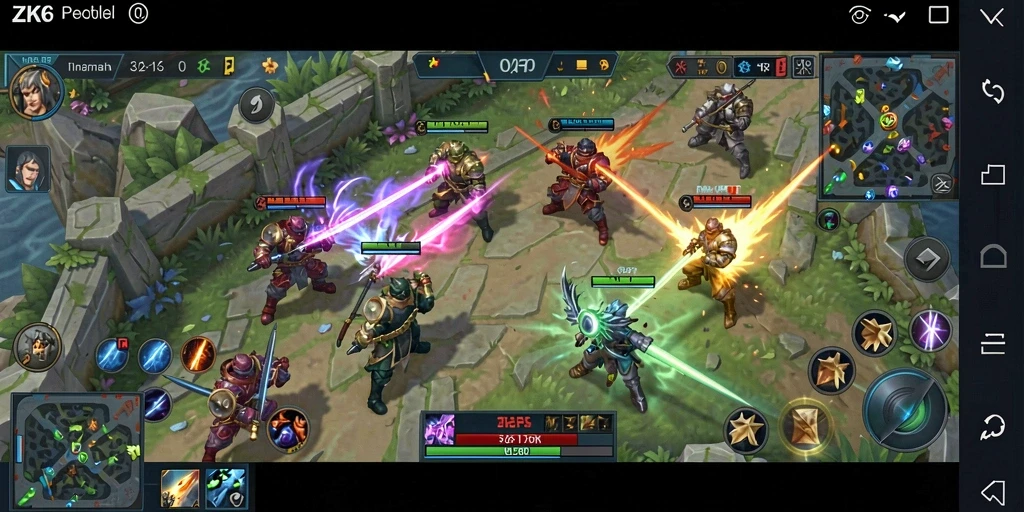 Tampilan gameplay ZK6 yang mendebarkan di arena MOBA.